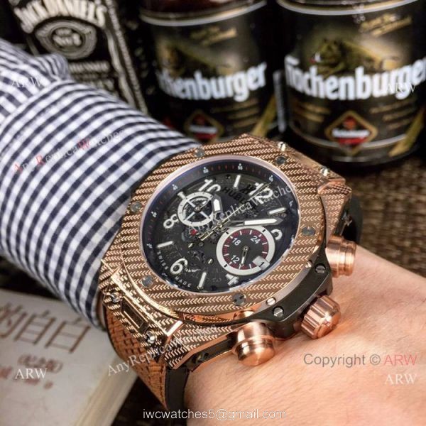 Fake Hublot Geneve Big Bang Unico King Chronograph Watches Silver Case 45mm