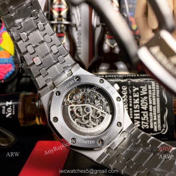 Fake AP Skeleton Royal Oak Stainless Steel 43mm Watch