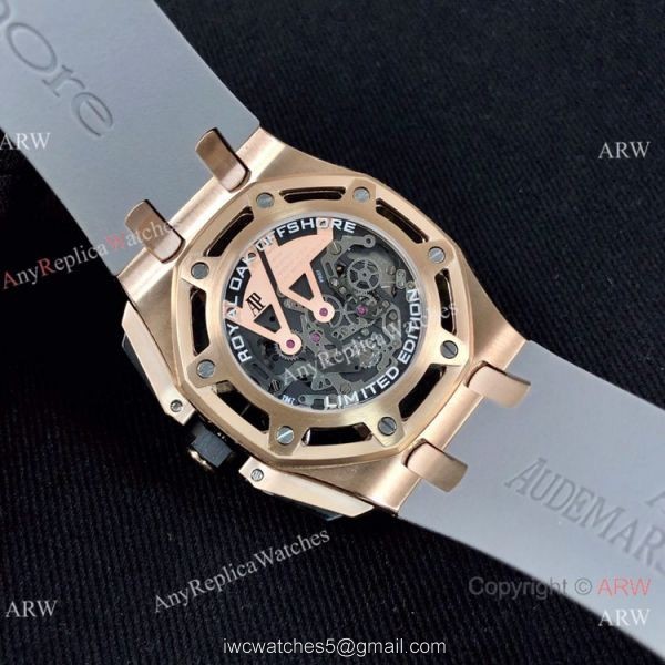 New Copy Audemars Piguet Royal Oak Offshore Limited Edition Watch Rose Gold Grey Face