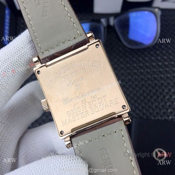 Clone Franck Muller Master Square Rose Gold Diamond Watch Automatic Movement