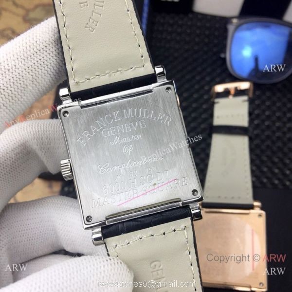 Replica Franck Muller Master Square Automatic Watch Rose Gold Diamond Arabic Dial