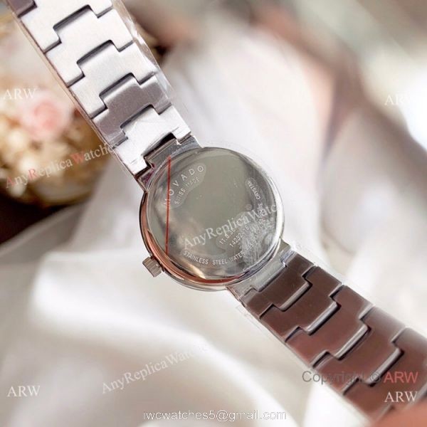 Low Price Copy Movado Stainless Steel White MOP Dial Watch Lady Quartz