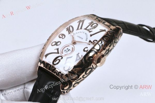 Copy Franck Muller Cintree Curvex 25th Anniversary Special Edition Watch Rose Gold