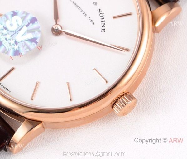 Copy A.Lange Sohne Saxonia Thin Swiss 2892 Watch White Face Rose Gold