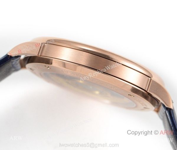 Swiss Grade Copy A.Lange Sohne Saxonia Thin 2892 Watch Rose Gold New Blue Dial