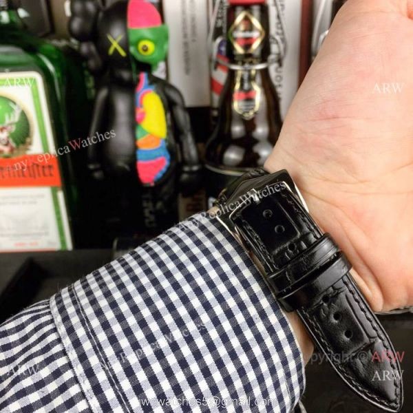 New Copy Konstantin Chaykin Joker Watch Black Bezel Leather Strap