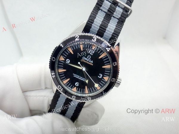 Omega Seamaster 300 Spectre Watch Replica Nato Strap Stainless Steel Case