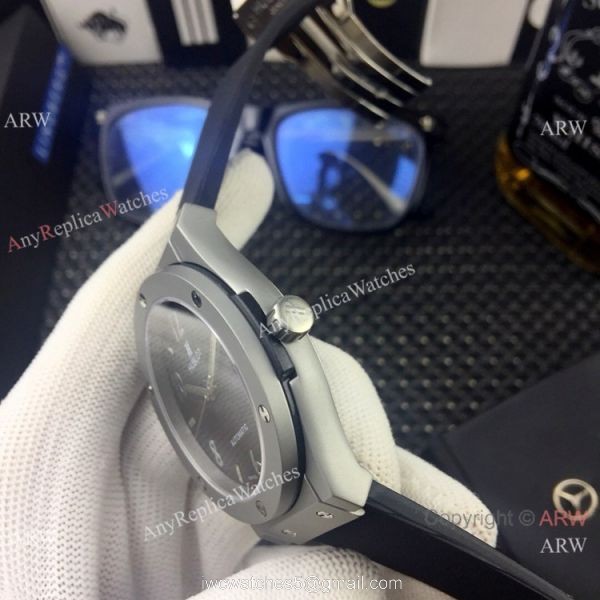 New Replica Hublot Classic Fusion Sand Case Silver Dial Watch