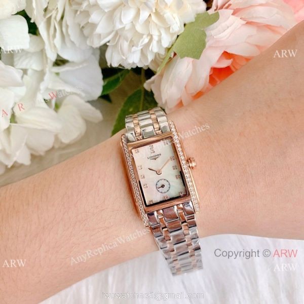 Replica Longines Dolce Vita Two Tone Rose Gold Watches 23mm Lady