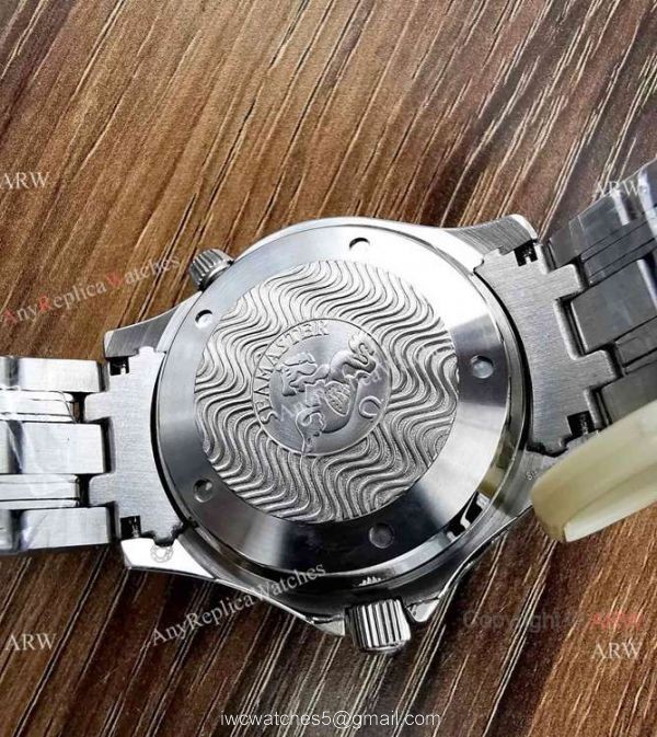 Copy Omega Seamaster Diver 300M James Bond Replica Watch Stainless Steel Blue Bezel