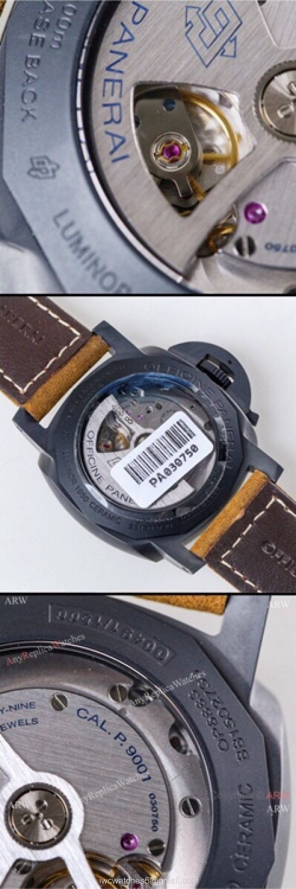 (VS) Swiss Copy Panerai Luminor GMT 1950 Ceramica PAM 441 Watch