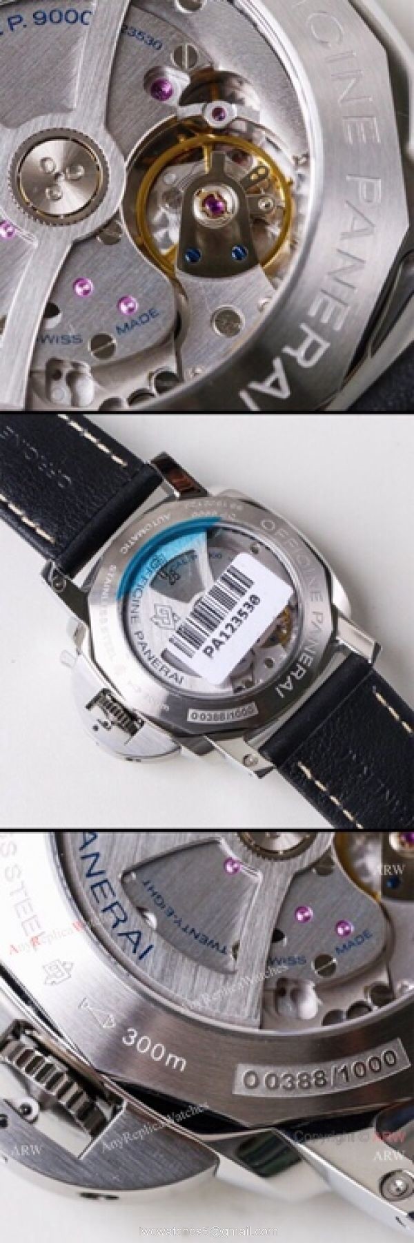 (VS) Swiss Replica Panerai Luminor 1950 Marina SS Black Dial Watch 44mm