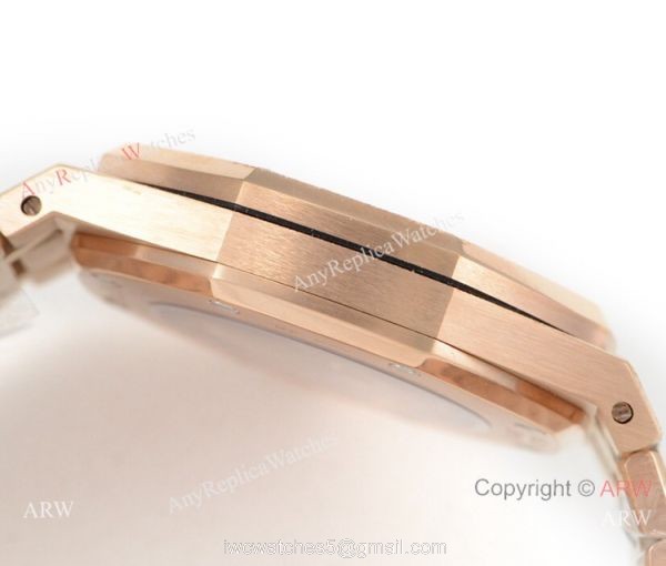 N9 Factory Swiss 3120 Audemars Piguet Frosted Rose Gold Watch Diamond Dial