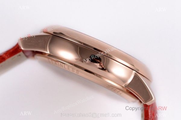 (VC) Vacheron Constantin Copy Patrimony Moon phase Rose Gold Diamond Watch 32mm