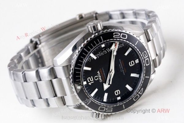 (VS) Omega Seamaster Super Clone Watch Planet Ocean 600M Ss Black Ceramic 43.5mm