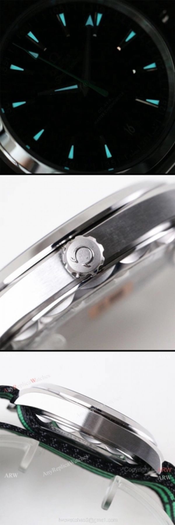 VS Factory Omega Seamaster Aqua Terra Master 150m Replica Watch Black Dial Nato Strap