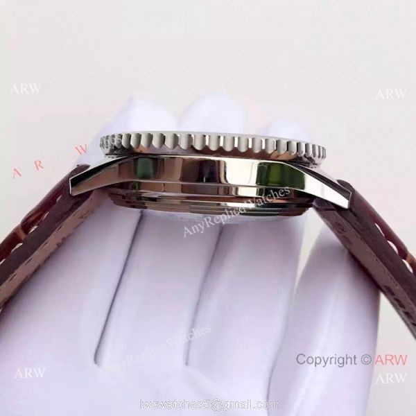 JF FACTORY Breitling Navitimer 01 Men Watch White Dial Brown Leather Strap