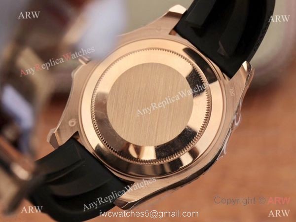 Swiss Grade Rolex Rose Gold Yachtmaster Replica Watch Diamond Face