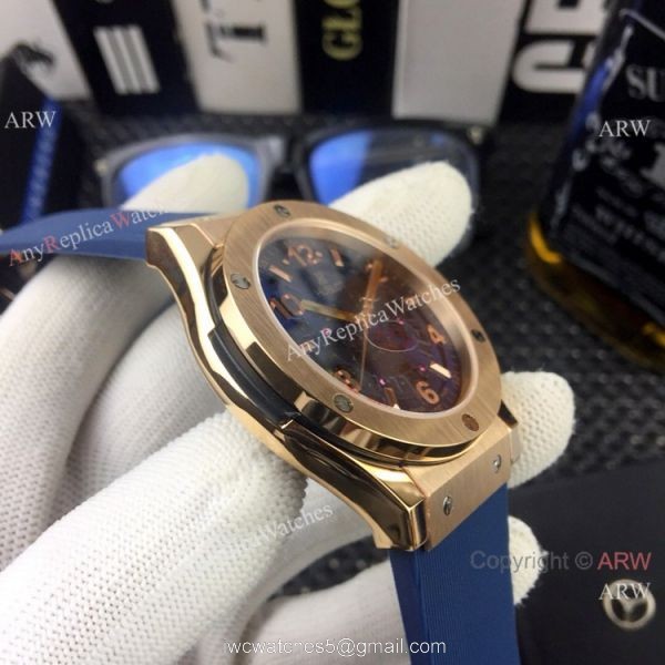 Copy Hublot Classic Fusion Skeleton Face Rose Gold Watch 2019 New