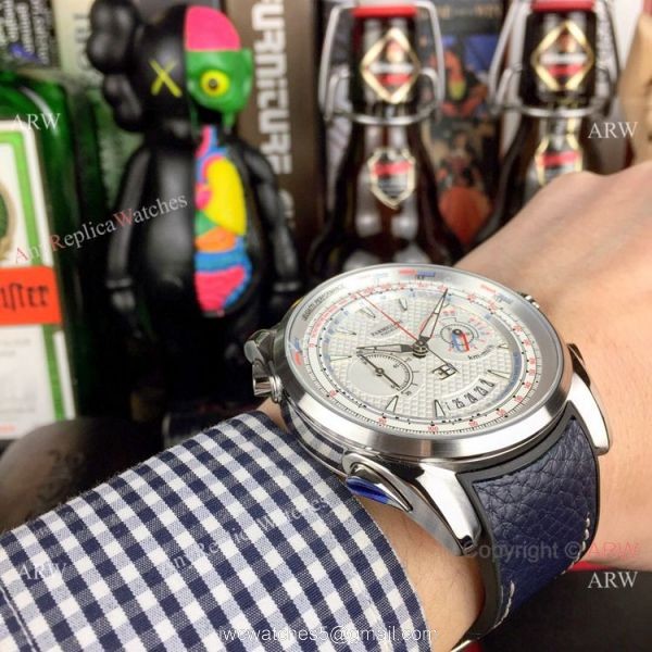 New Copy Parmigiani Fleurier SS Blue Chronograph Dial Watches 45mm