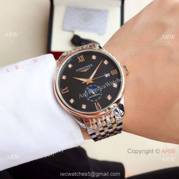 Clone Longines Master Moonphase Stainless Steel Diamond Watch 39mm