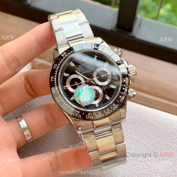 Copy Rolex Daytona 40 Stainless Steel Black Ceramic Bezel watches