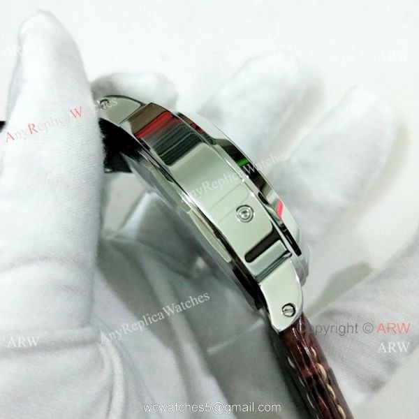 Fake Panerai Luminor GMT PAM00088 Watch Ss Brown Leather Band