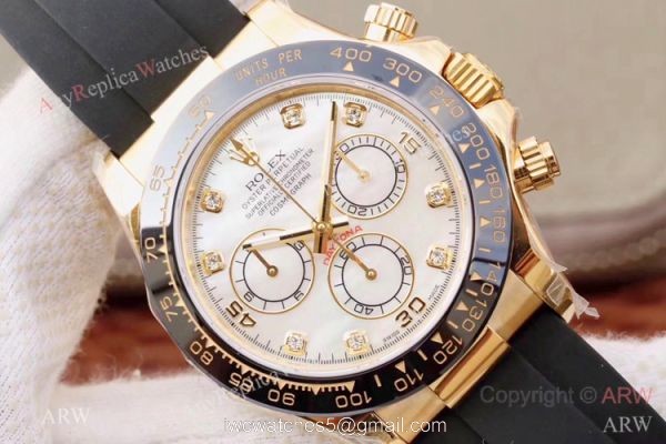 Swiss 4130 JH Factory Rolex Cosmograph Daytona Rubber Band Watch / Rolex Oysterflex Replica Watch