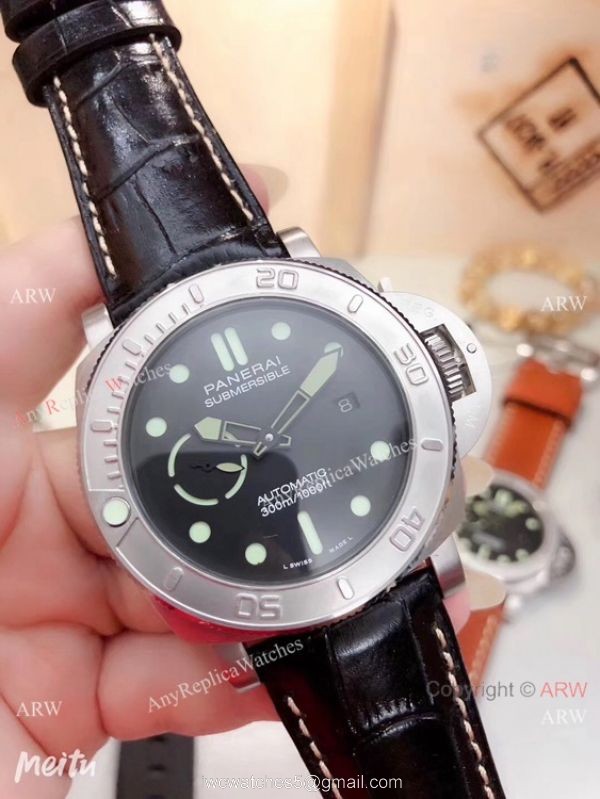 Panerai Luminor Submersible Mike Horn Edition SS Green Marker Watch PAM 985