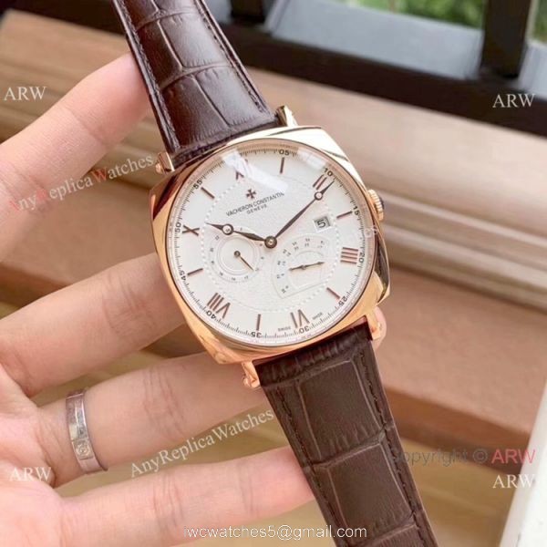 New Fake Vacheron Constantin Geneve Rose Gold Power Reserve Watch
