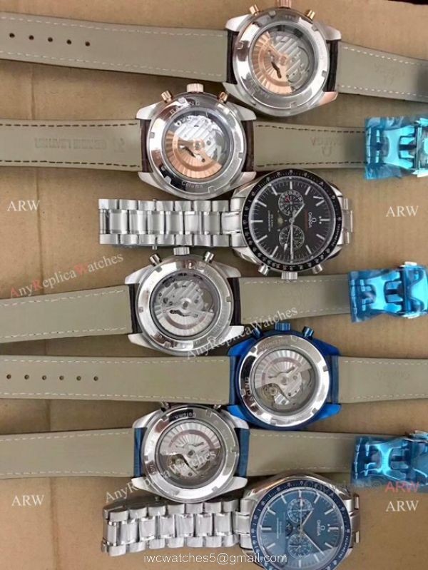 New Replica Omega Speedmaster Moonphase Automatic watch Brown Dial