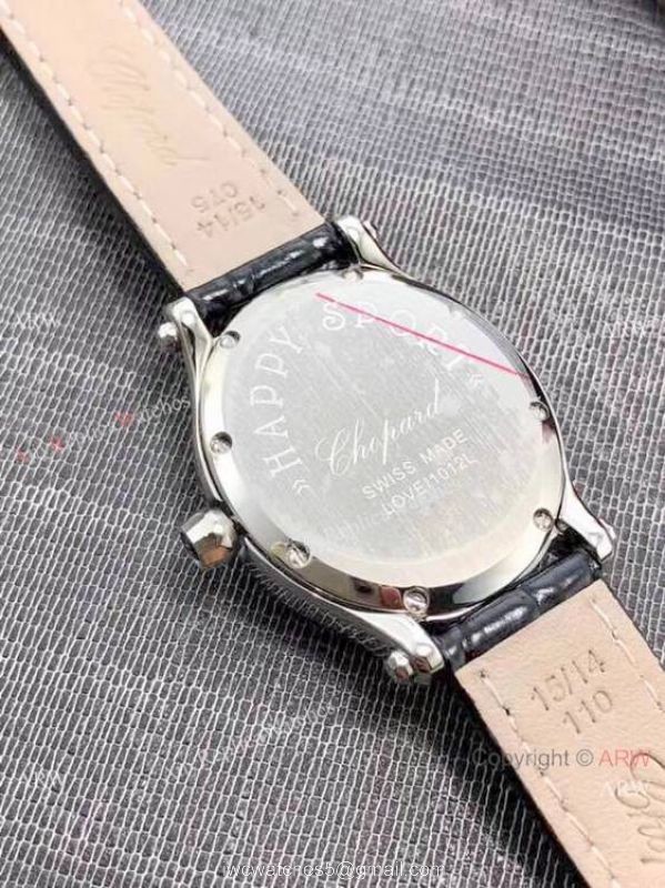 Replica Chopard Happy Sport Oval Lady Watch SS Gray Dial