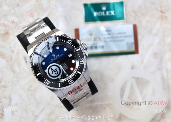 AJ Factory &8216;MAX Rolex Deepsea Blue Replica Watch 44mm