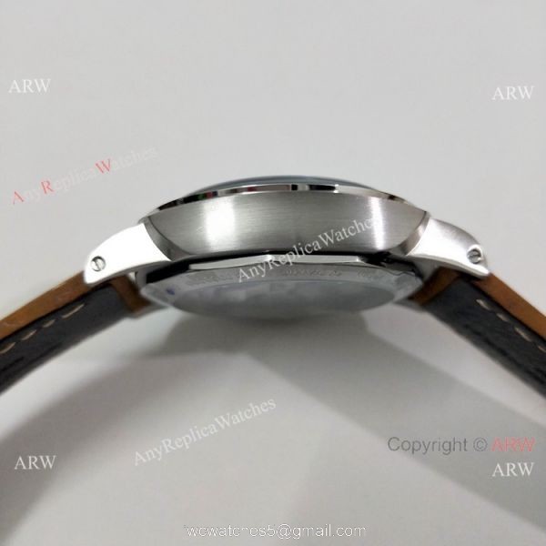 Copy Panerai Luminor PAM00127 Watch Black Dial Brown Leather Band