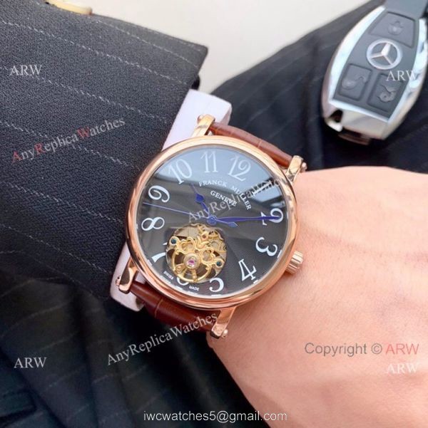 Clone Franck Muller Geneve Tourbillon Rose Gold Men Watch 42mm