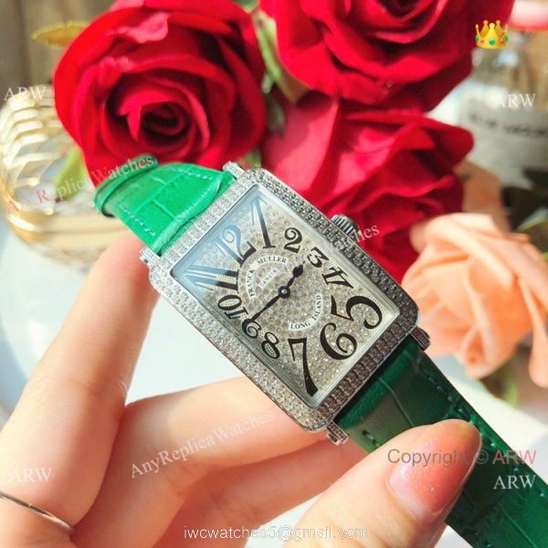 New Copy Franck Muller Long Island Ss Iced Out Diamond Watch 26mm