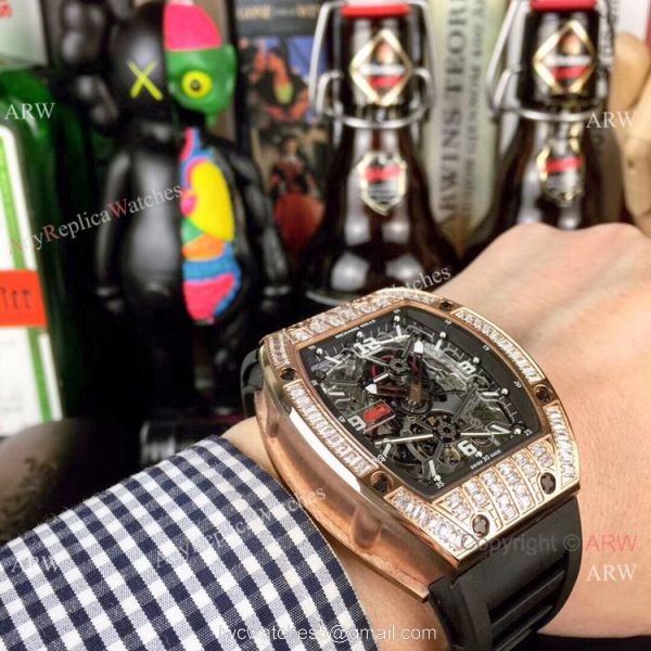 Richard Mille RM012 Rose Gold Diamond Watch Swiss Quality