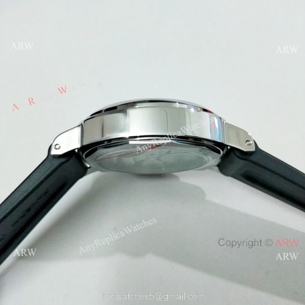Copy Panerai Luminor PAM00112 Watch Black Dial Black Rubber Strap