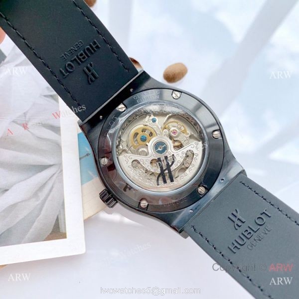 Solid Black Hublot Classic Fusion Men Watch New Replica