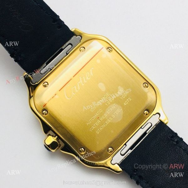 (GB) 2019 New Cartier Santos Yellow Gold Watch AAA Swiss Replica