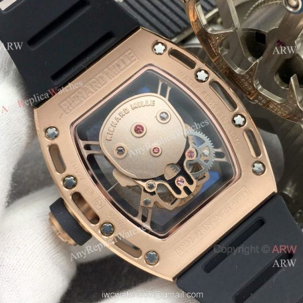 Swiss Richard Mille RM 052 Skull Rose Gold Watch Best Replica Watches China Dealer