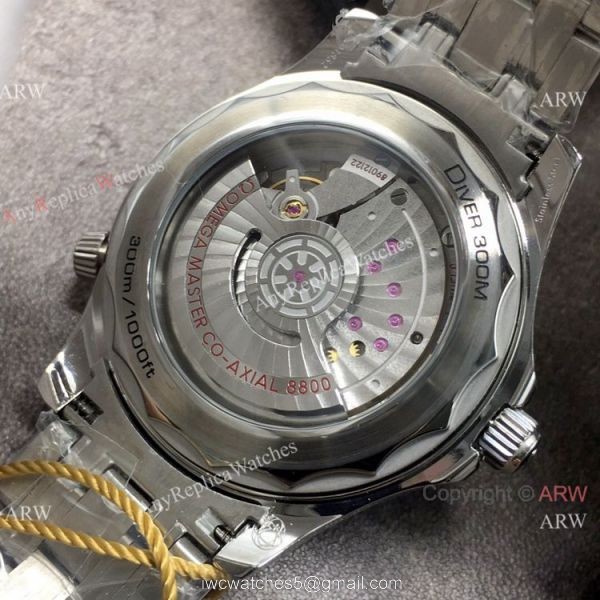 Stainless Steel Omega Seamaster 300 Replica Watch GB Factory Swiss Omega 8800 Movement