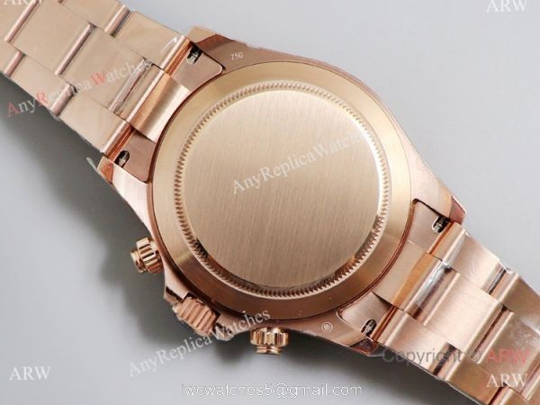 JH Factory Rolex Everose Replica Watch Swiss 4130 Daytona Brown Dial