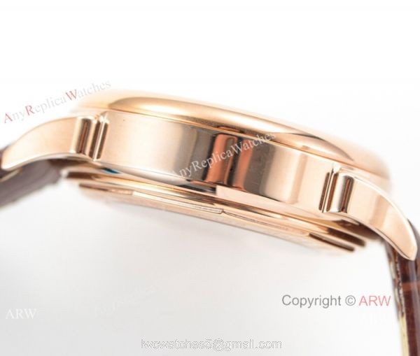 Swiss Replica Vacheron Constantin Geneve Rose Gold White Dial Watch 42mm