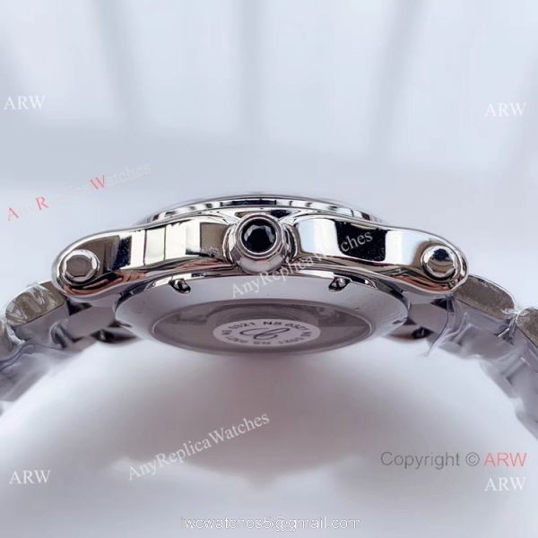 YF Swiss Replica Chopard HAPPY SPORT Ladies Watch Stainless Steel Blue Dial