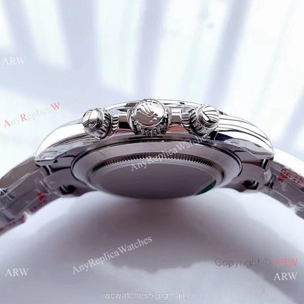 Replica Rolex Daytona Super Noob Factory Swiss 4130 Watch SS Silver Dial