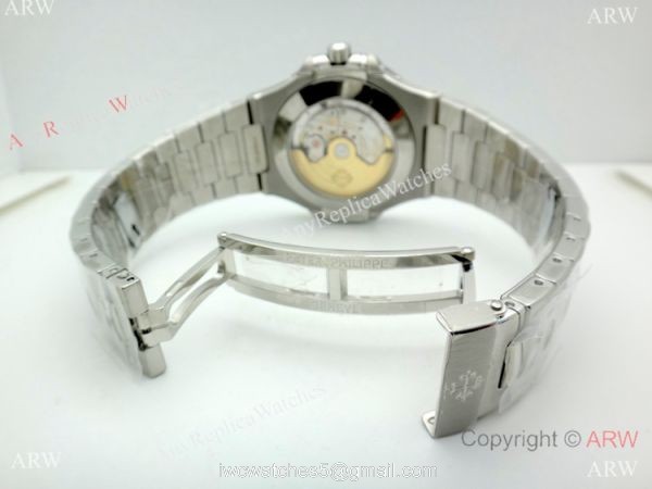 Swiss 324SC Patek Philippe Nautilus Moonphase Watch Stainless Steel Blue Face