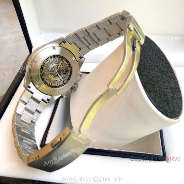 Copy Tag Heuer Autavia Flyback Stainless Steel White Dial Watches 43mm