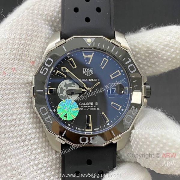 AAA Quality Copy Tag Heuer Aquaracer Calibre 5 White Dial Watches 43mm