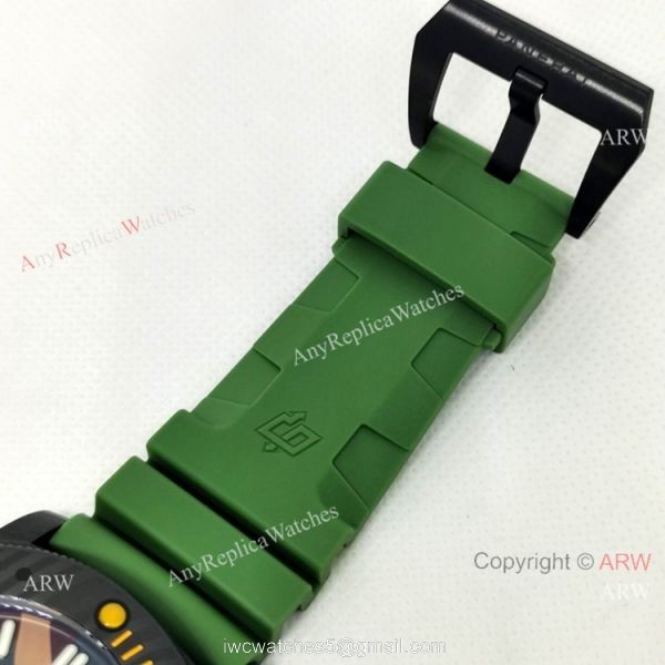 Panerai Replica Watch 47mm Camouflage Dial Military Green Rubber Strap